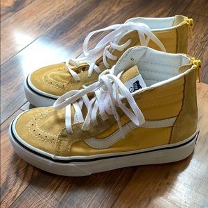 Vans Kids SK8-HI ZIP Yellow Sneakers